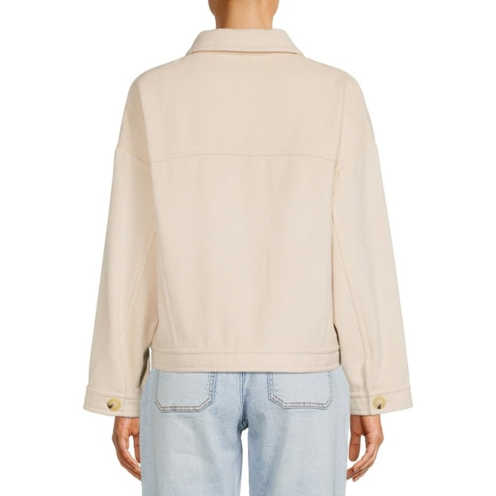 Time & Tru Women’s Cream Shirt Jacket - Picture 2 of 6